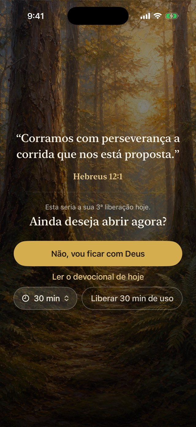 Tela da pausa: “Ainda deseja abrir agora?”